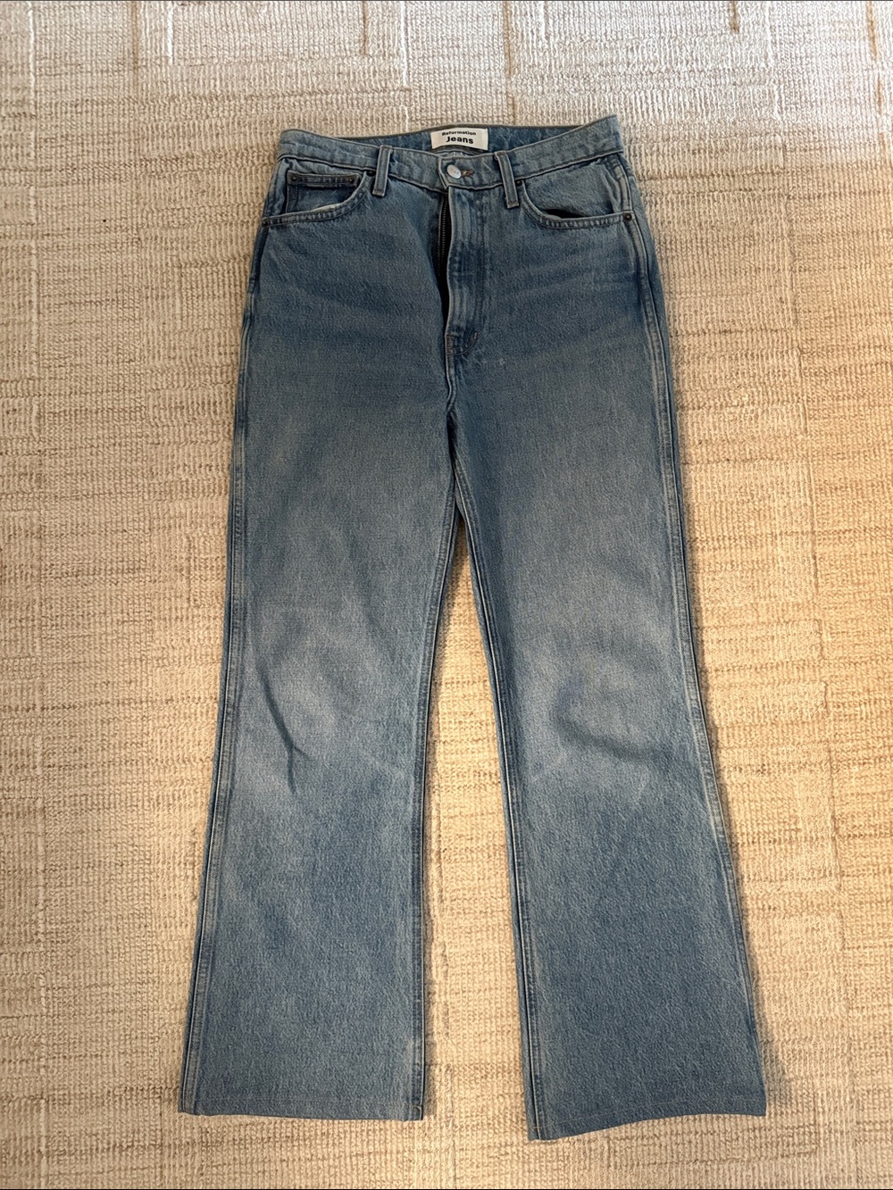 Reformation Light Blue Flare Jeans